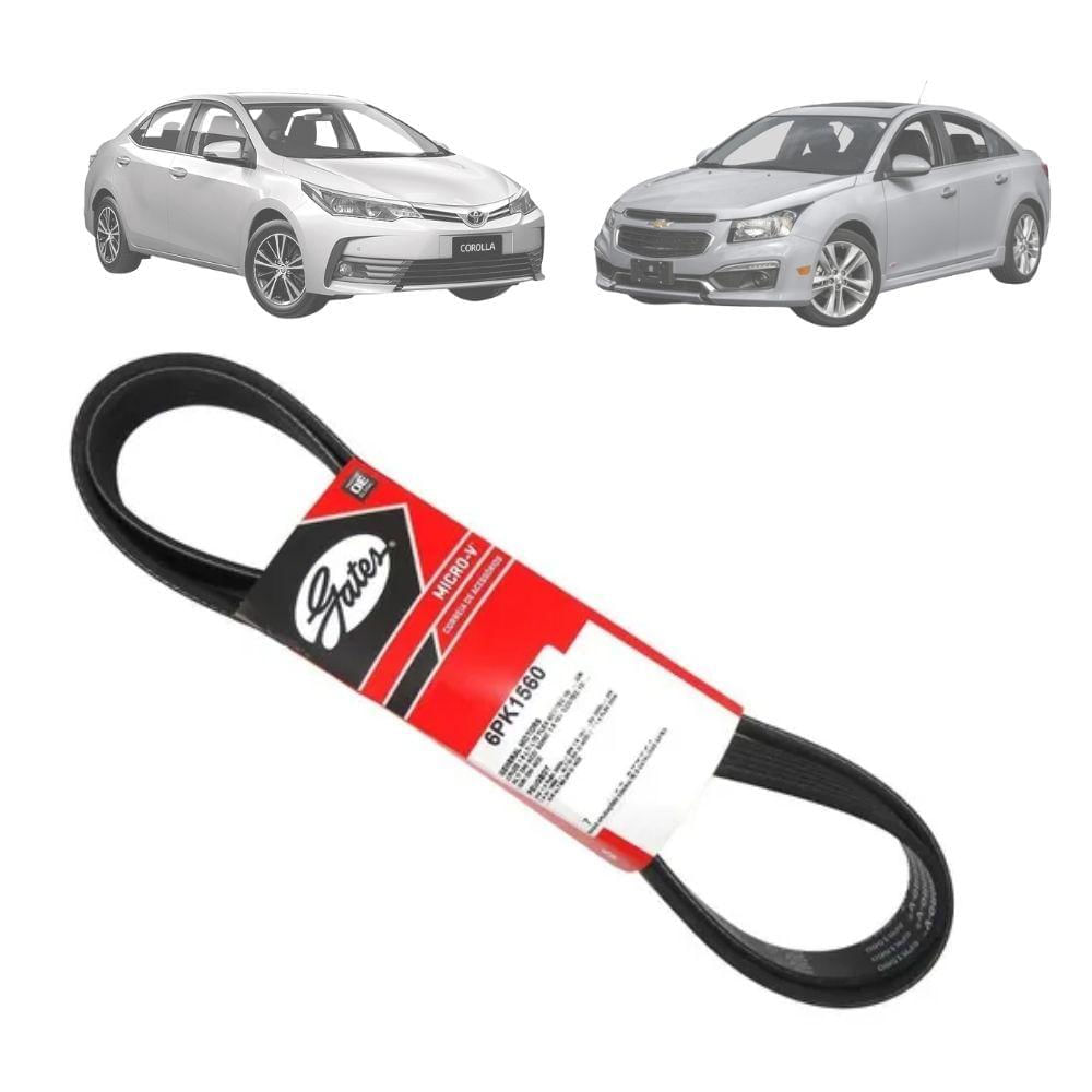 Encontraproduto.com.br - Correia de Acessórios Micro V Gates 6PK1560 Cruze /Corolla