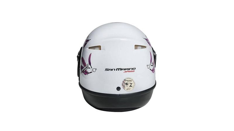 Capacete Moto Speed Fly Branco e Rosa Tamanho 56