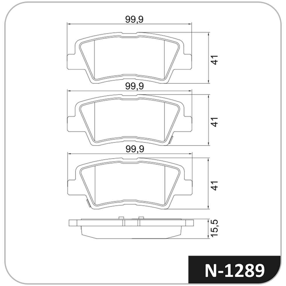 Kit Pastilha Freio Traseira Rexton Sonata Soul Akebono Cobreq N1289