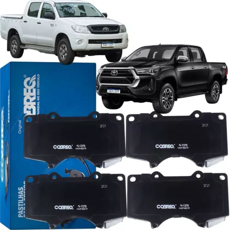 PASTILHAS DE FREIO COBREQ N1375 TOYOTA HILUX/SW 2.5/2.7/2.8/3.0