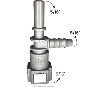 Conector Engate Rápido Universal 3 Vias 5/16 X 5/16 X 5/16