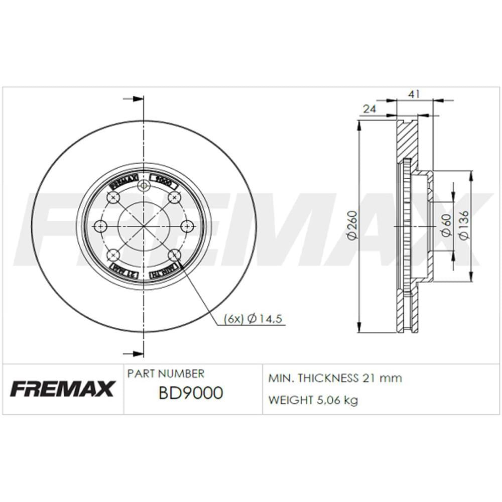 Par Disco Freio Meriva 1.4 1.8 2003 a 2012 Dianteiro Ventilado Fremax