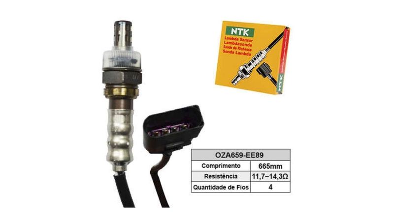 Oza659Ee89 - Sonda Lambda Pre - Gol/Fox/Voyage 1.0/6 8V Flex P - Ngk
