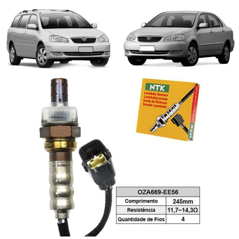 Oza669Ee56 - Sonda Lambda - Corolla 1.8 16V 02 / Pre Flex - Ngk