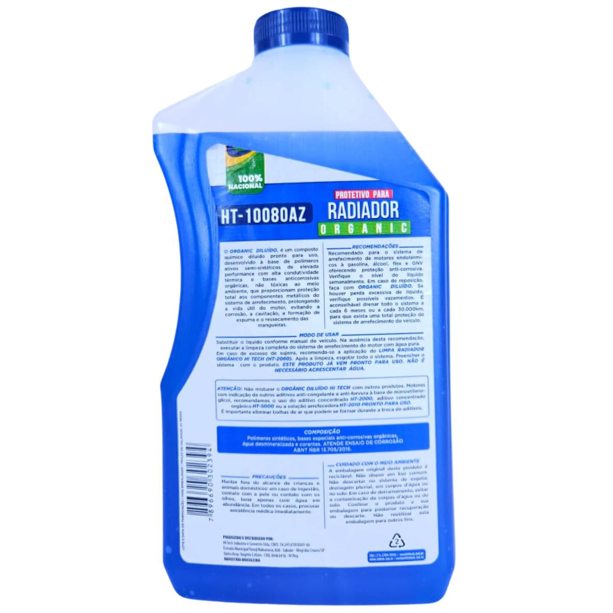 HT-10080AZ - Aditivo Radiador Azul Pronto Para Uso Hitech - 1 Litro