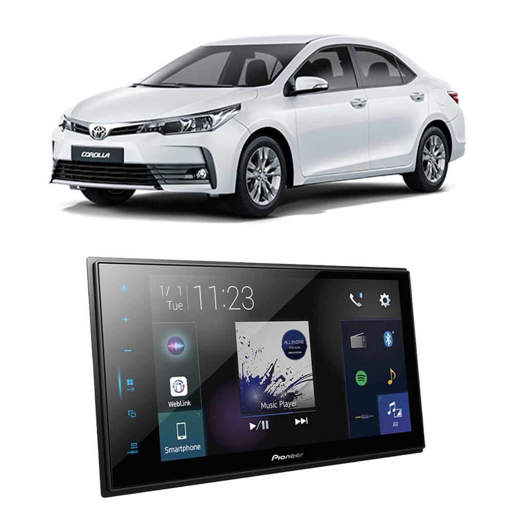 Central Multimídia Pioneer DMH-ZS8280TV Corolla 2018-2019