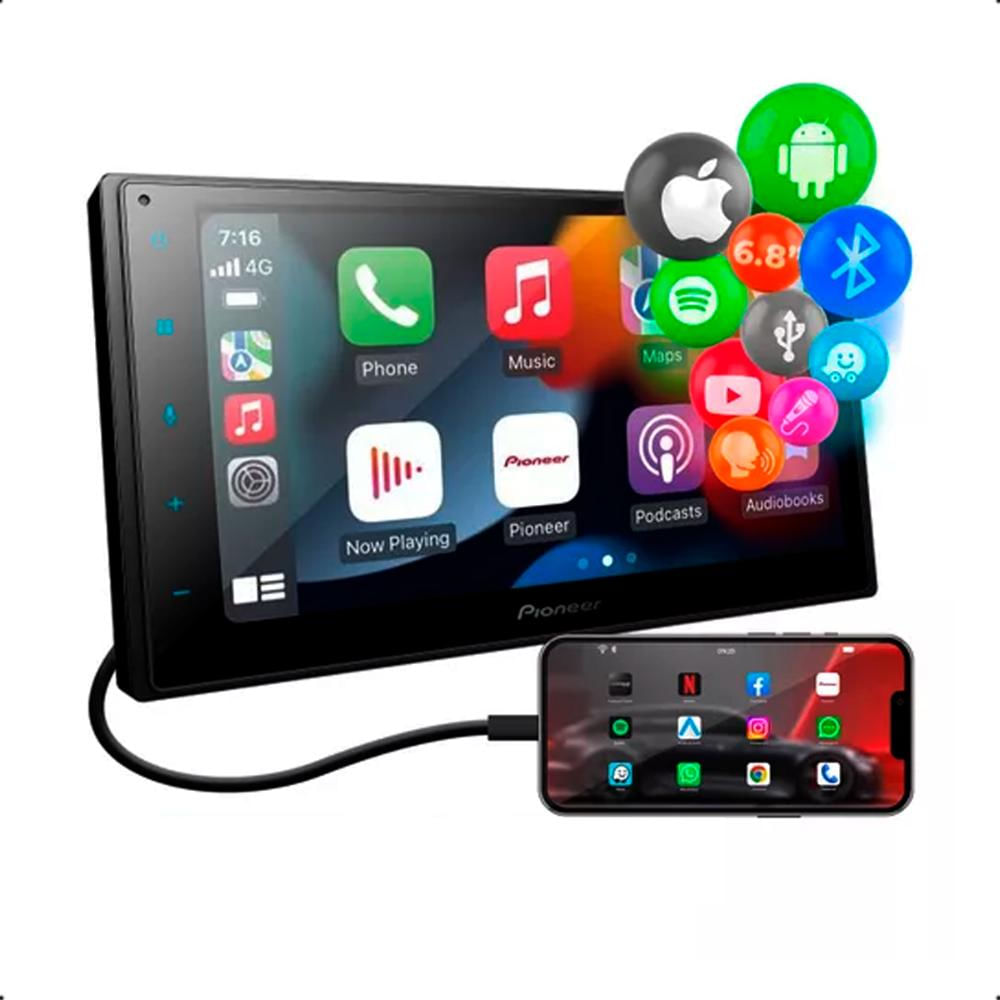 Central Multimídia Pioneer DMH-Z6380TV 6,8 TV Wifi Bluetooth