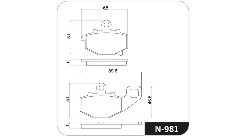 Pastilha Traseira N 981 Kawasaki Ninja ZX-10R 2004-2010
