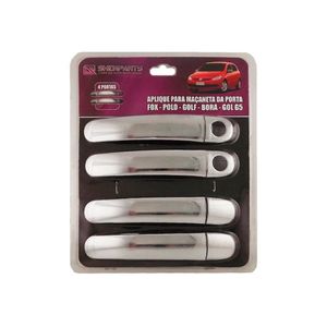 Aplique cromado para maçanetas