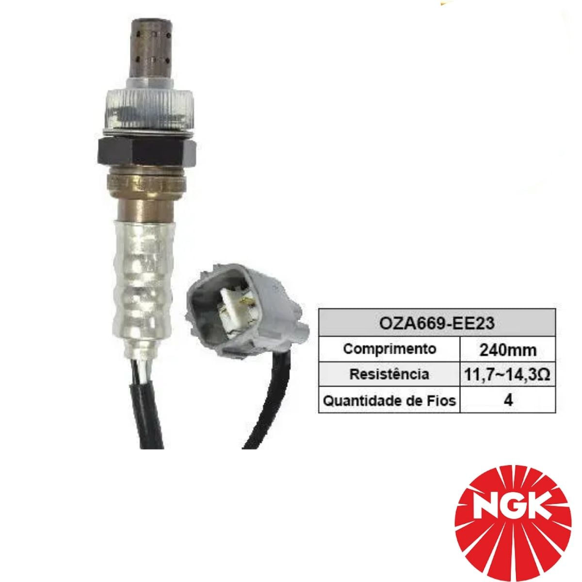 Oza669Ee23 - Sonda Lambda - Etios 1.3/1.5 16V 12 Em Diante - Ngk