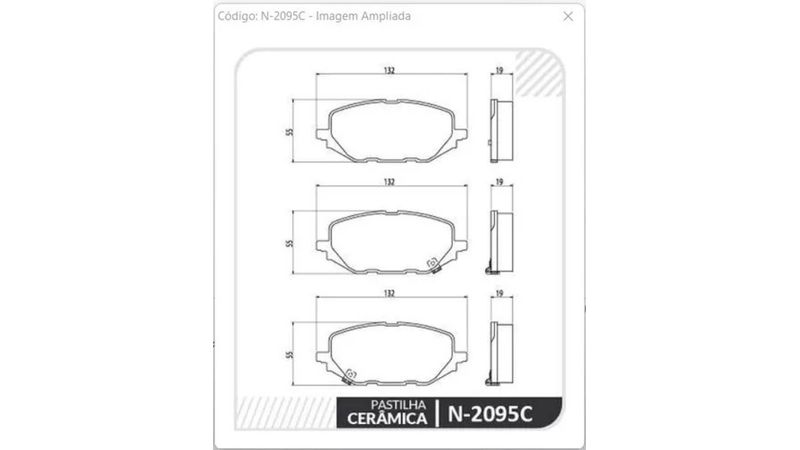 Pastilha Freio Dianteira Cerâmica Gm Tracker Lt 2020-2023
