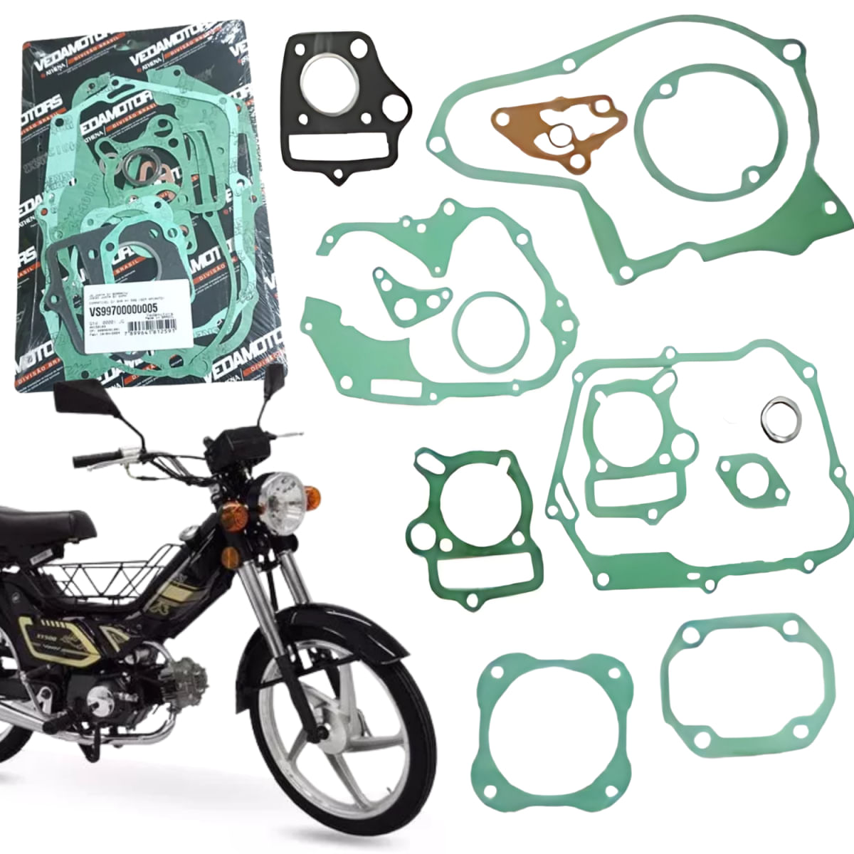 Jogo Junta Motor Shineray Xy50 Q 2007 Em Diante - Vedamotors