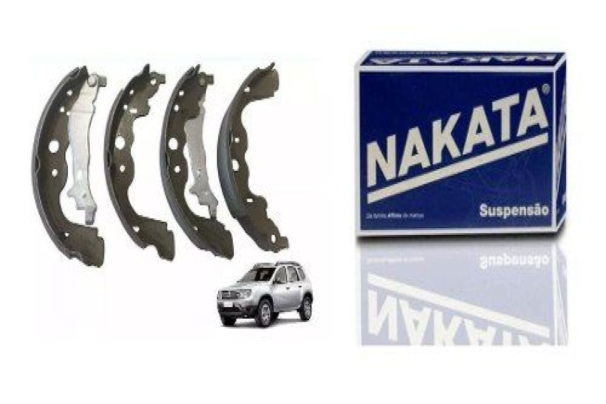 Jogo Sapata Com Lona Freio Duster/Oroch 4x4 Original Nakata NKF3055CA