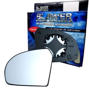 97419 - Vidro Espelho Retrovisor Lado Esquerdo Com Base Fiesta 2003 a 2012 Ka 2008 a 2012 - Blawer
