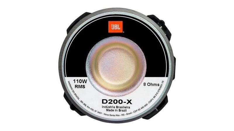 Driver JBL Fenólico D200X 110W RMS 8 Ohms