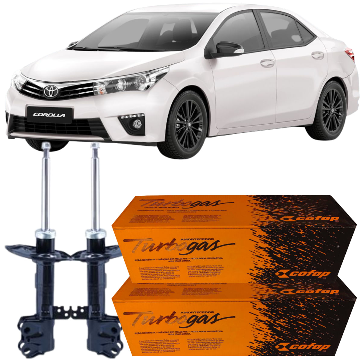 Par Amortecedor Dianteiro Corolla 2014 a 2019 Cofap