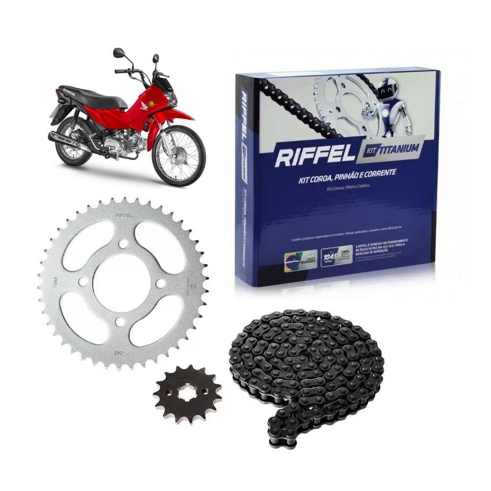 Kit Relação Transmissão Riffel 91181 Honda Pop 110 2016-2022