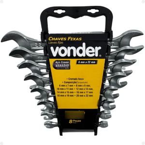 Jogo de Chave Combinada 8 Peças - Ferramenta Manual Profissional