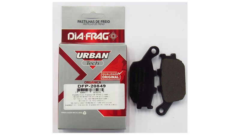 Pastilha Traseira Dia-Frag Honda XRE 300 ABS 2009- DFP-20849