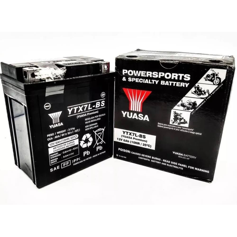 Bateria Yuasa Ytx7l-bs Twister Fazer Lander Cb300 Falcon 6ah