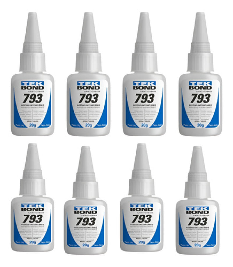 Adesivo Instantanea 793 Frasco 20g A Blister (supercola)kit8 Incolor