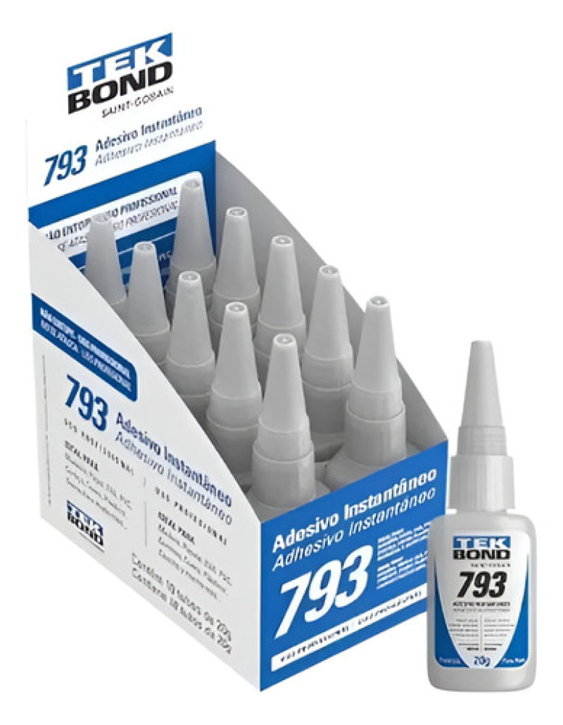 Adesivo Instantanea 793 Frasco 20g A Blister (cola) Cx C/10 Branco