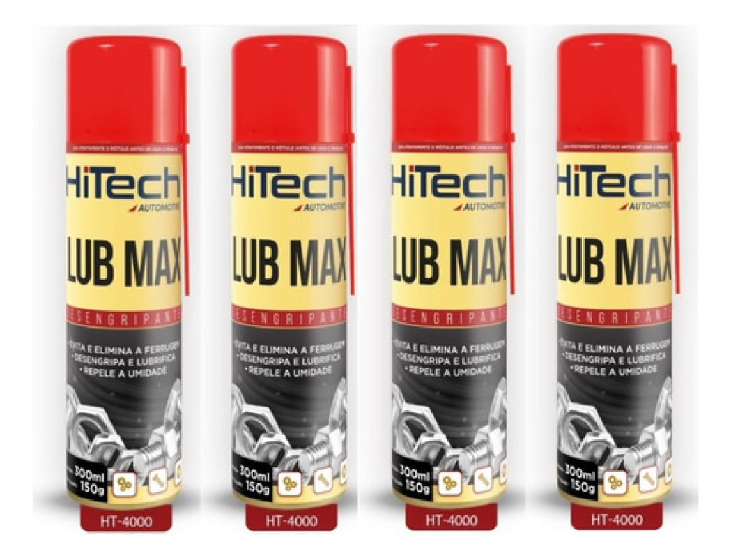 Desengripante Lub Max Anti Ferrugem Hitech Wd Kit 4