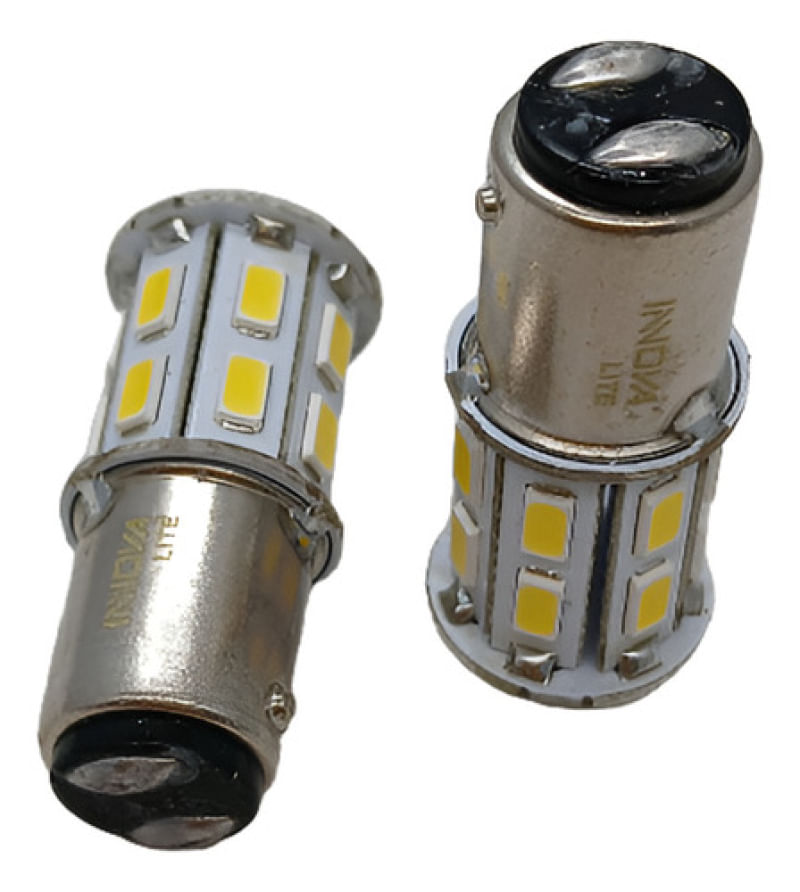 Lampada (par) Led P21w/5w Branco Frio 24v -2 Polos