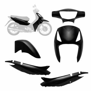 Kit Carenagem Preta BIZ 125 (20052010) - MELC (3K3001)