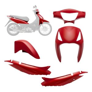 Kit Carenagem Vermelha BIZ 125 (20072008) - MELC (3K3006)