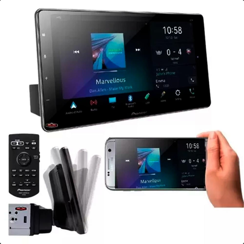 Central Multimídia Modular Pioneer DMH-ZS9380TV iOS-Android