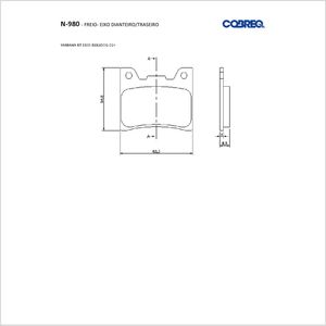 Pastilha Freio Fzr 1000/V-Max 1200/Xj 600/Rd 350 Cobreq