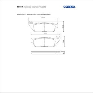 Pastilha Freio Shadow Vt 1100/Rf 600 R/Vt 600C Shadow Cobreq