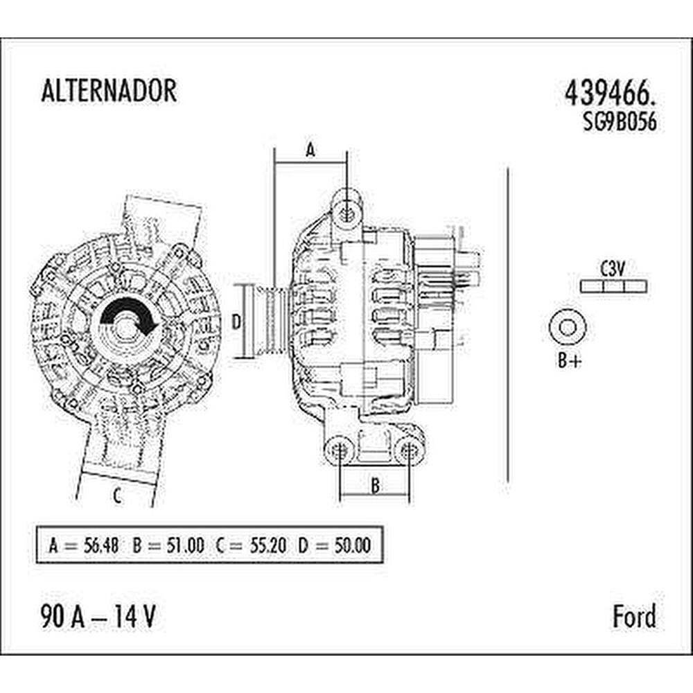 Alternador 12v 100ah Valeo 439466