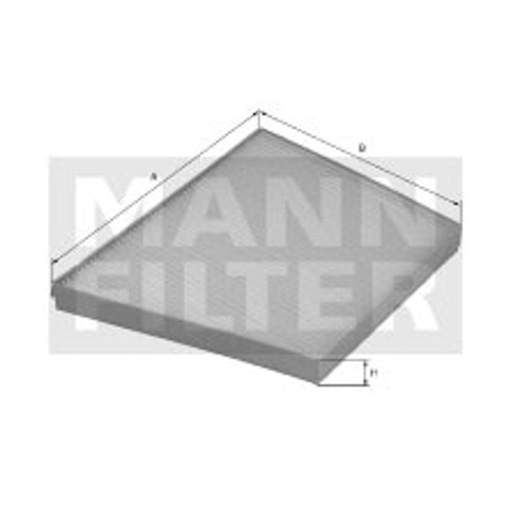 Filtro de Cabine Mann 206 2010 até 2015 Mann-Filter Cu 3448