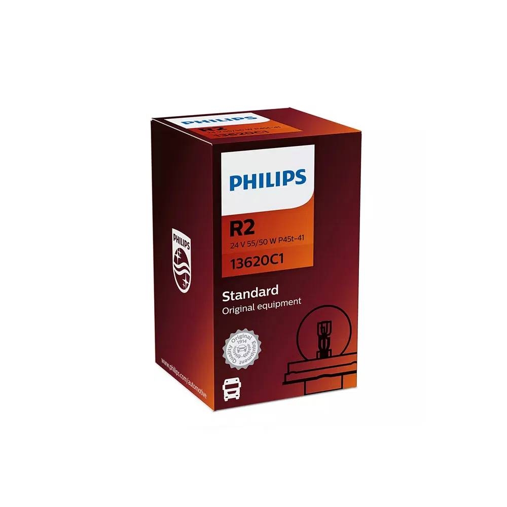 Lampada Philips R2 24V 55/50W Asimmetrica - Ricambio Auto Di Alta Qualità, Originale Philips - Foto 2