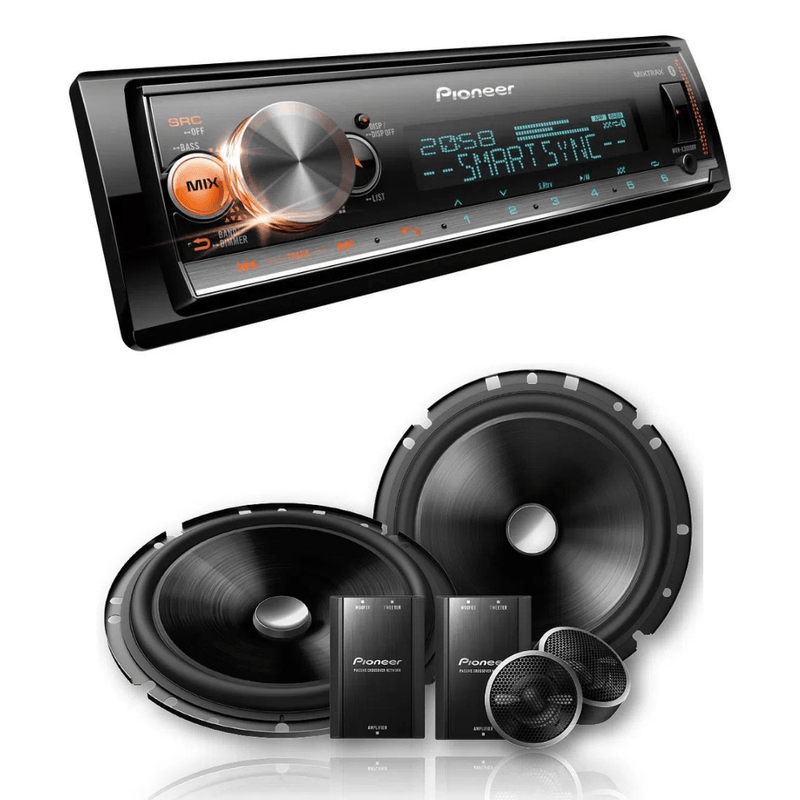 Kit Som Pioneer X3000br + Kit Duas Vias Tsc170 6"