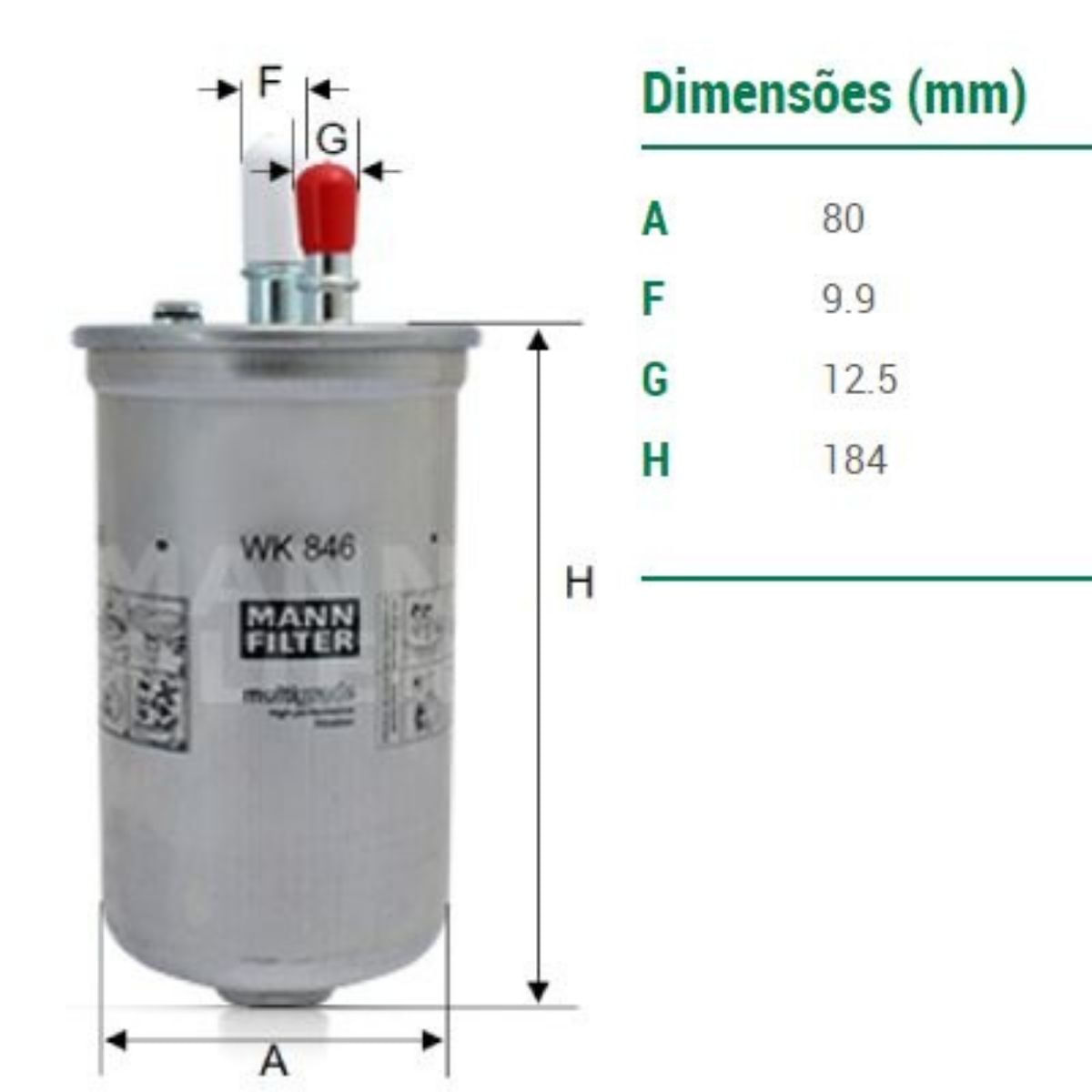 Wk846 - Filtro Combustivel - Ranger 3.0 Td Eletronic 06 Em Diante
