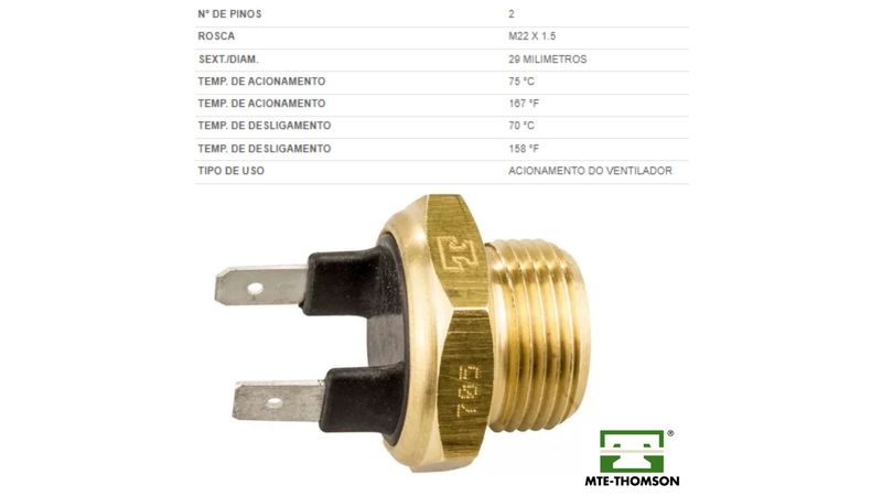 705.75/70 - Termo Interruptor 75/70C - Universal - Mte-Thomson