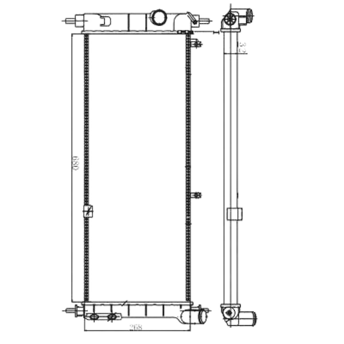 Rmm1066Hgm - Radiador Aluminio C / Ar - Corsa 1.0 / 1.4 / 1.6