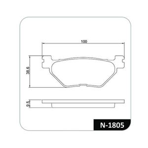 N1805 - Pastilha Freio Traseira - Fjr 1300 01/ V-Max 1700 09/ Xvs 950 14 Em Diante - Cobreq