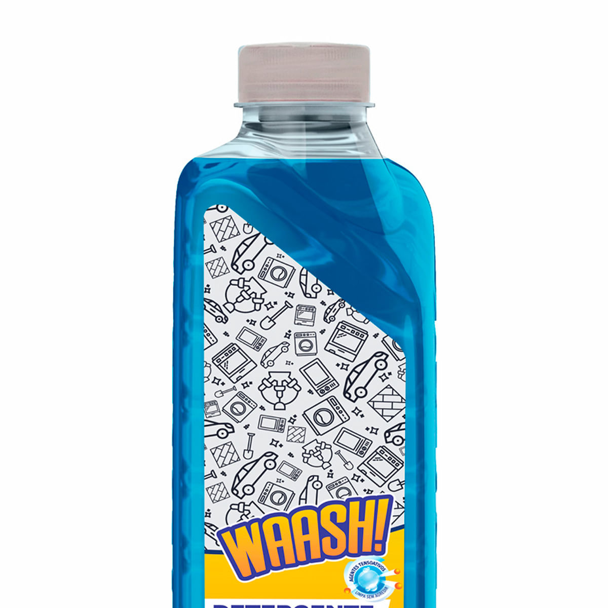 Dm0150 - Detergente Multiuso Waash 1L - Multiuso Limpeza Leve E