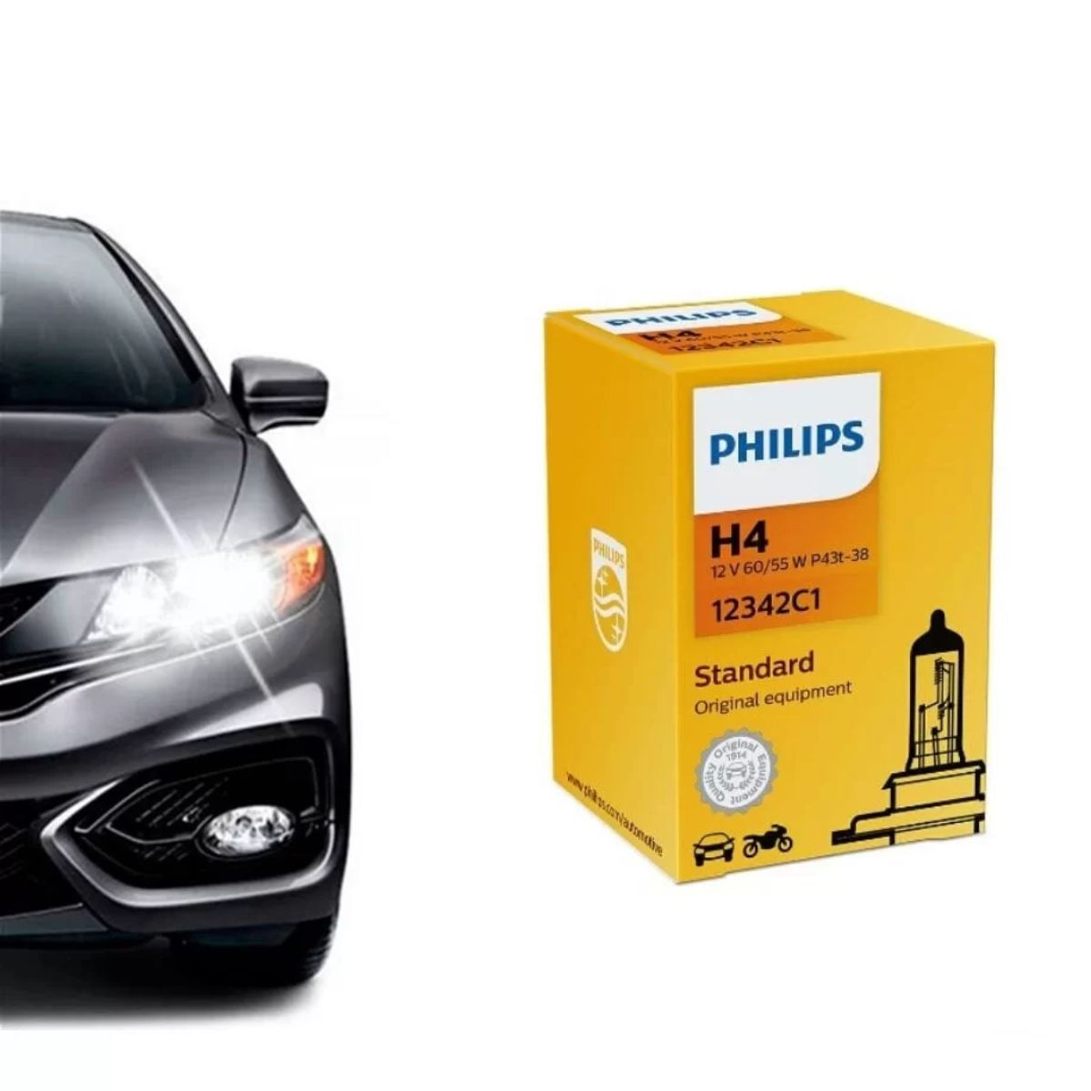12342C1 - Lampada Farol Alto / Baixo 12V 60 / 55W - Standard