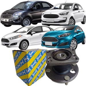 Cubo Rolamento Roda Traseiro Snr New Fiesta Novo Ka Com Abs