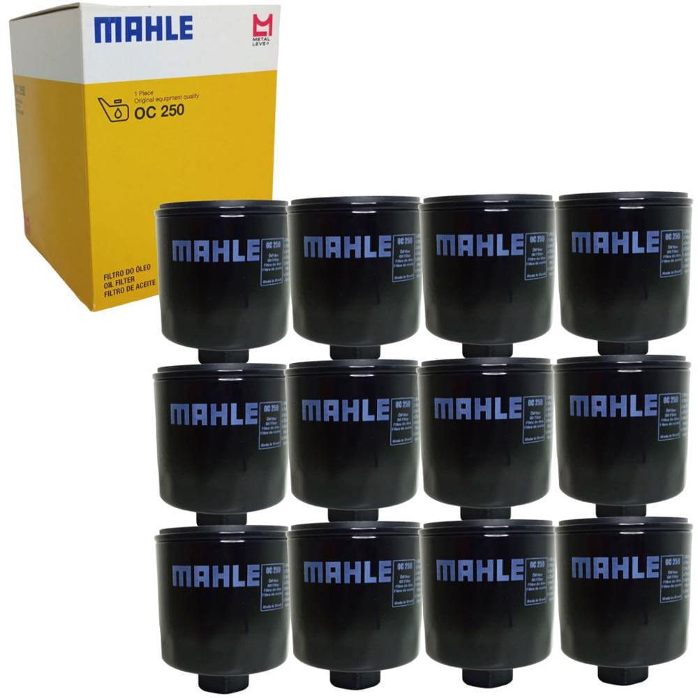 Kit 12 Filtros de Óleo Linha Volkswagen VW Mahle OC250