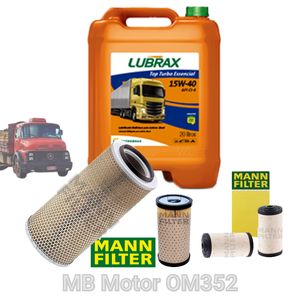 Kit Troca de Óleo Caminhão Mercedes Benz Motor OM352