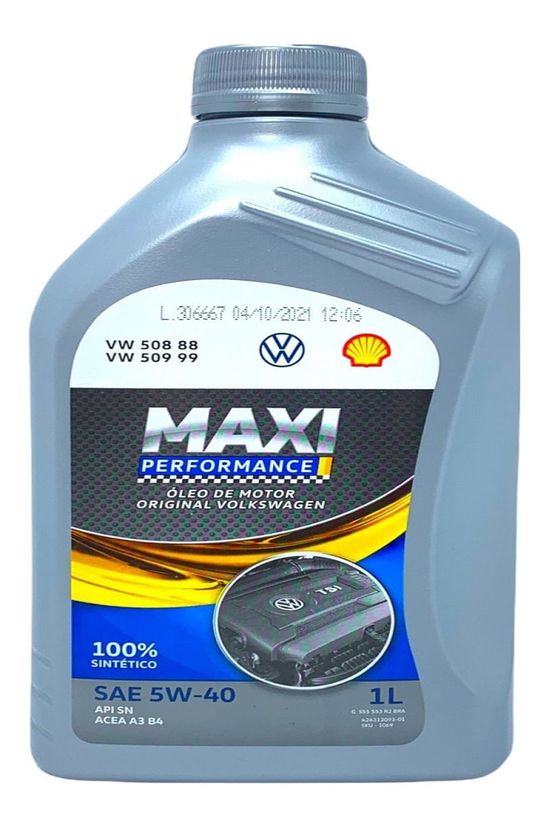 Oleo De Motor Maxi Perfomance Original Vw 5w40 508 88 509 99