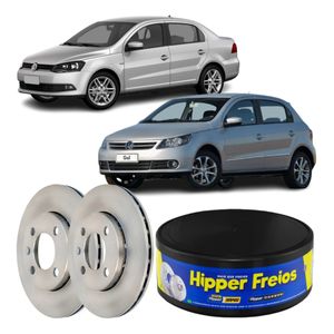 Par Disco Freio Ventilado Gol Voyage G5 1.0 Aro 13 2008/...