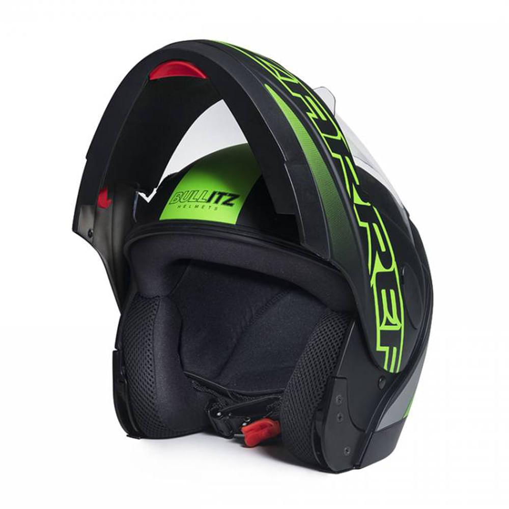 Capacete Zarref V5 Neon Preto Fosco / Verde Robocop TAM 56
