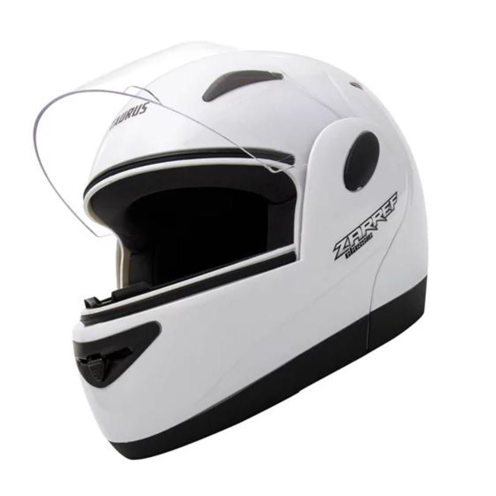 Capacete Taurus Zarref Classic V4 Branco Tamanho 56